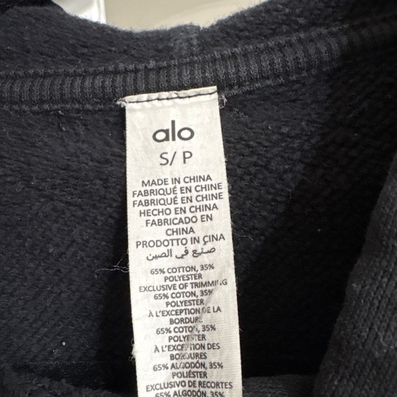 ALO Yoga Black Accolade Hoodie Sweatshirt + Jogger Sweatpants Set size Small - Picture 3 of 6